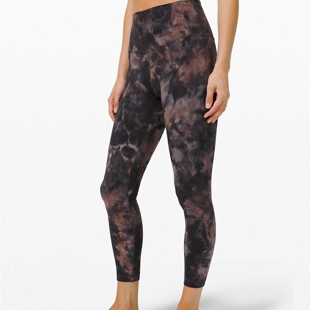 Lululemon 23” Align Legging Size 4 Diamond Dye Graphite Grey Pink Pastel